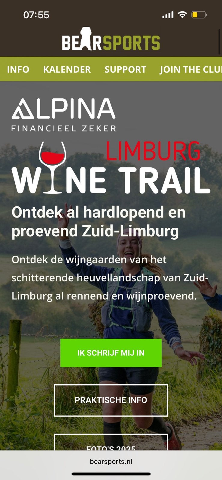 2 kaartjes voor de Limburg wine trailrun zaterdag 3 okt, Twee personen