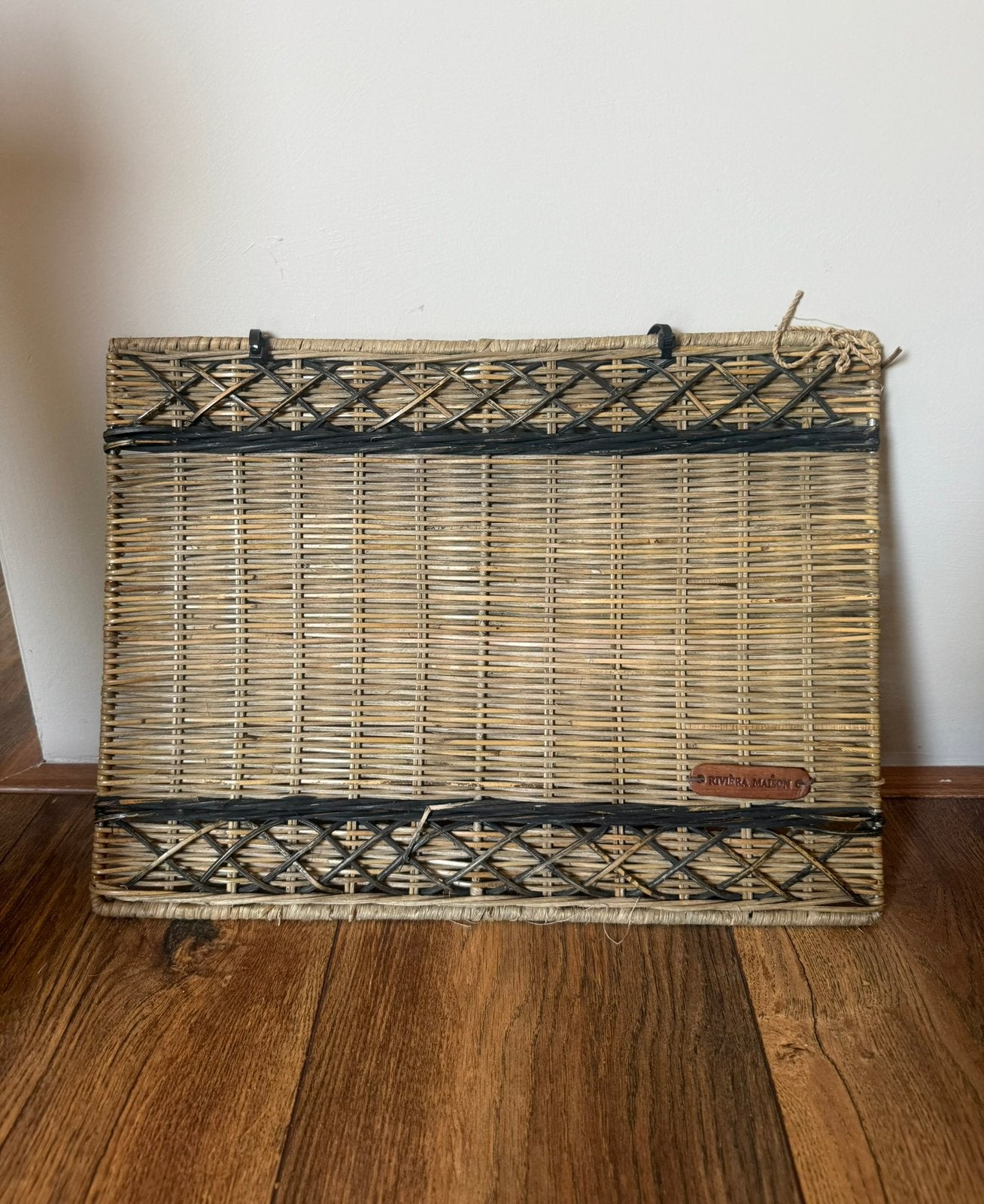 Riviera Maison rieten dienblad / placemat, Huis en Inrichting, Woonaccessoires | Dienbladen, Ophalen of Verzenden, Zo goed als nieuw
