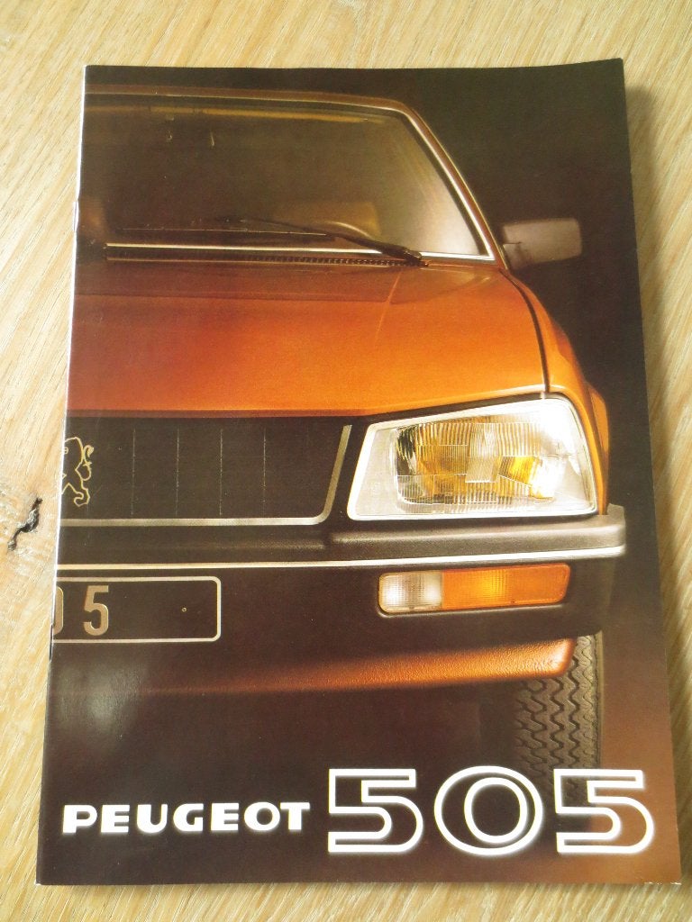 Autofolder :Peugeot 505 GR - TI - GRD - SR - STI - SRD -1981, Ophalen of Verzenden, Nieuw, Peugeot