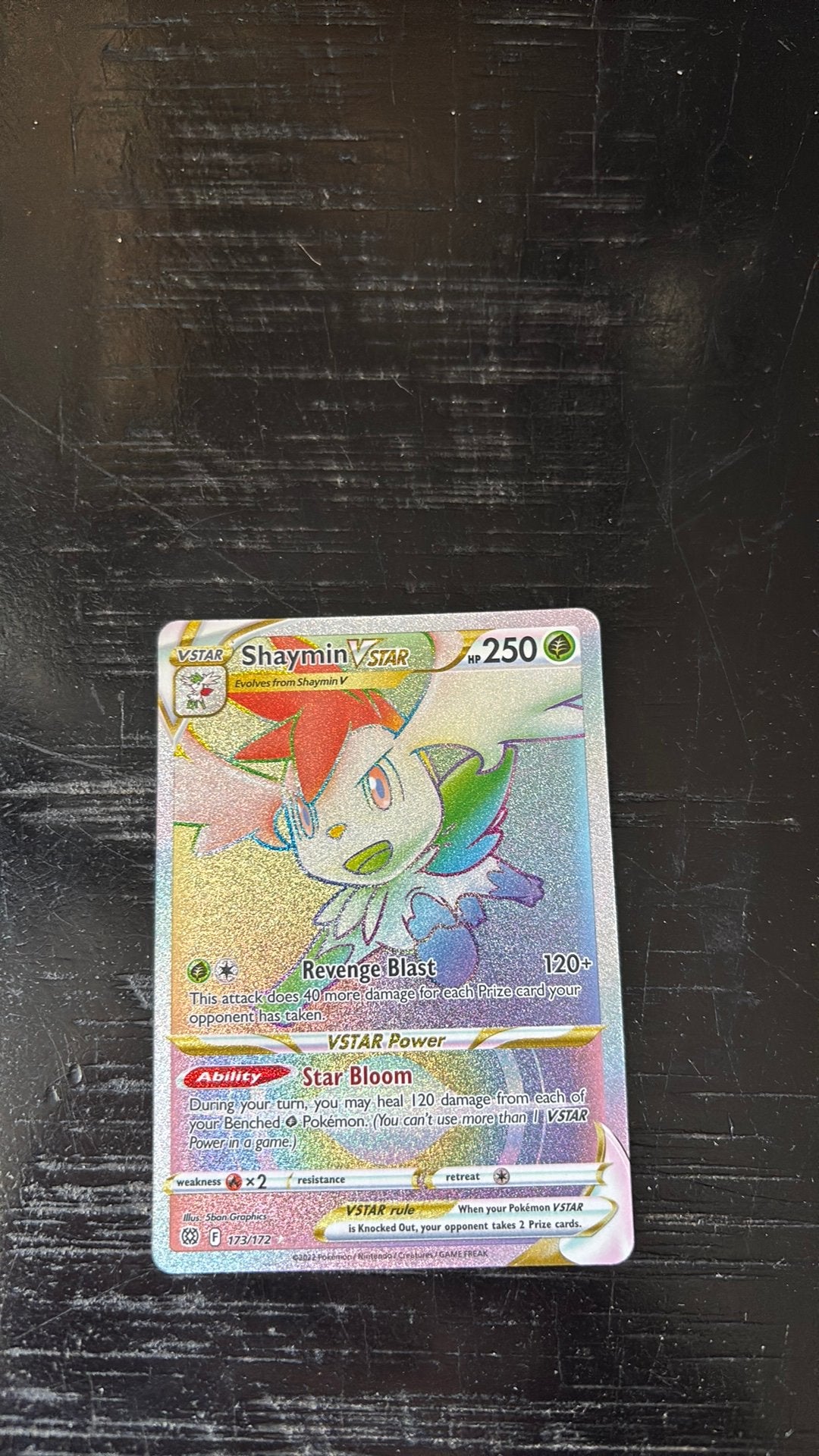 Pokemon kaart Shaymin vstar brilliant stars, Ophalen of Verzenden, Zo goed als nieuw