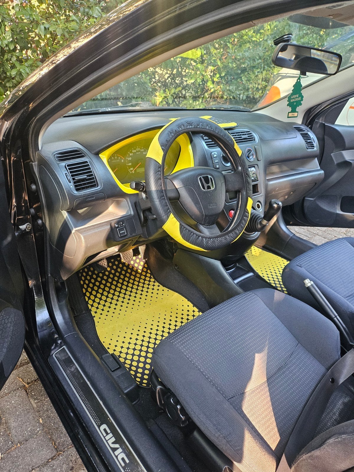 Honda Civic 1.4 I LS 3DR 2002 Zwart, Auto's, Voorwielaandrijving, 4 cilinders, 1396 cc, Origineel Nederlands