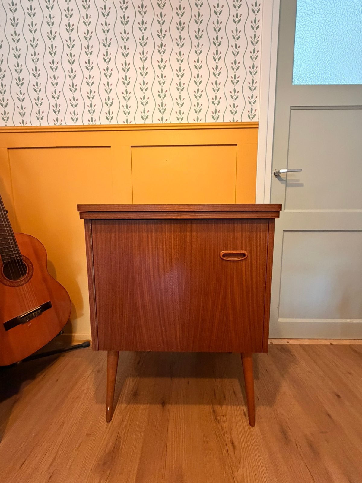 Vintage jaren 60 naaikast / naaitafel – teak – mid-century, Ophalen, Overige typen, Gebruikt, Hout