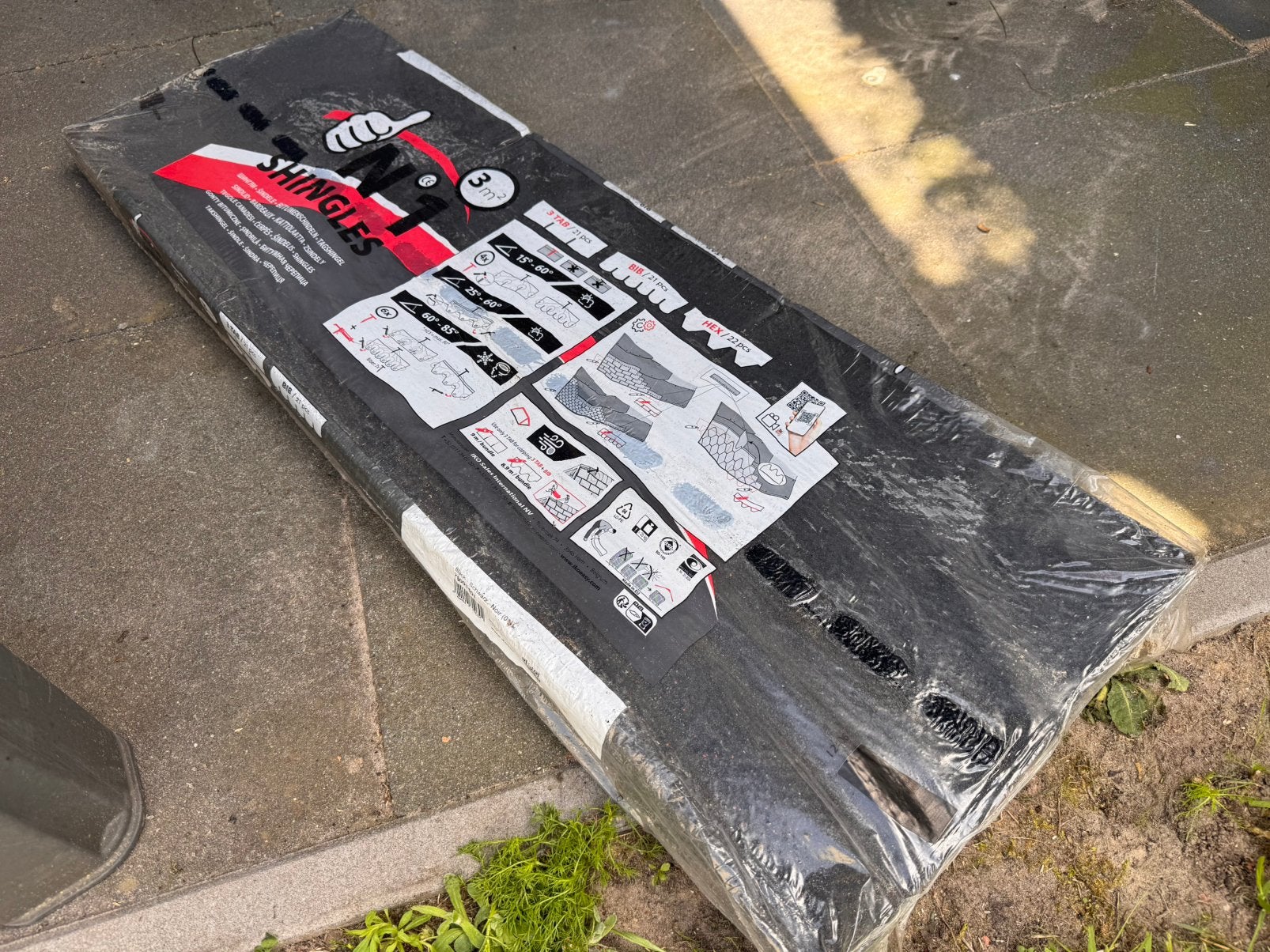 Dakshingles Recht Zwart - Pak 3m2, Ophalen, Overige materialen, Zwart, Nieuw