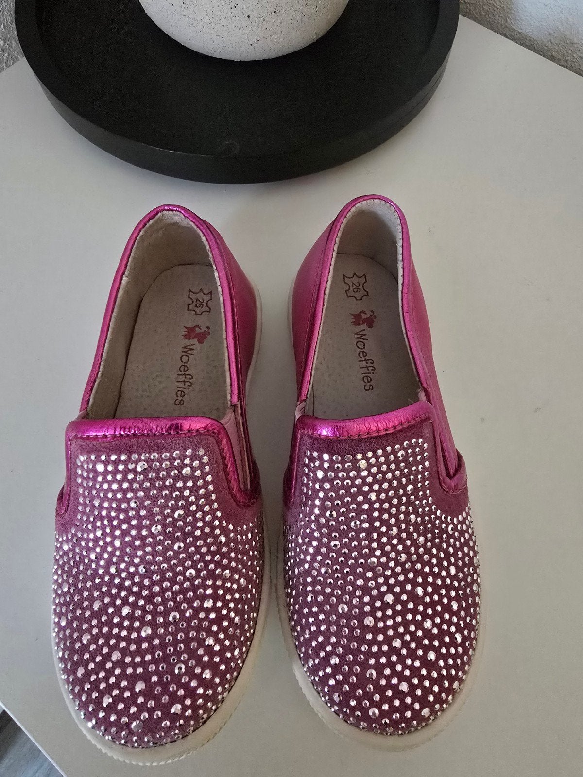Nieuw roze glitter instappers mt 26, Ophalen, Nieuw, Meisje