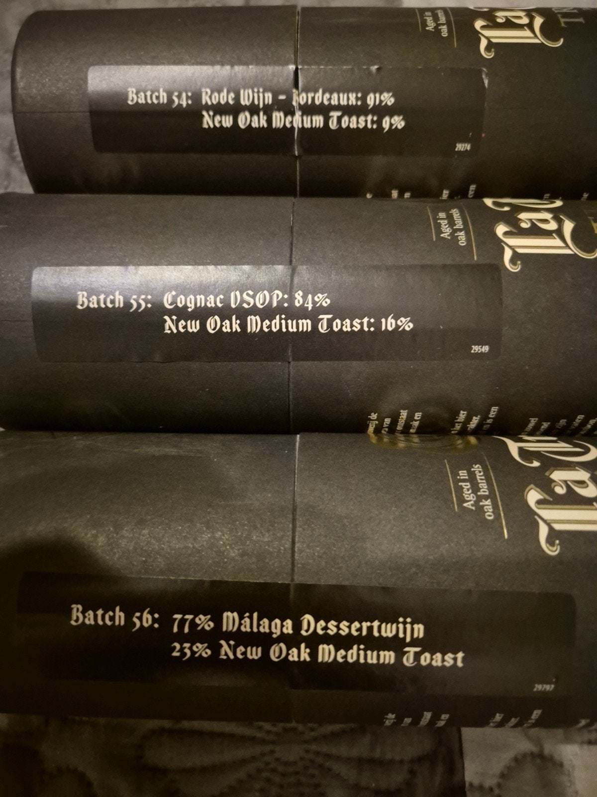 La Trappe Trappist Oak Aged - Batch 54, 55, 56, Frankrijk, Nieuw, Ophalen of Verzenden, Rode wijn