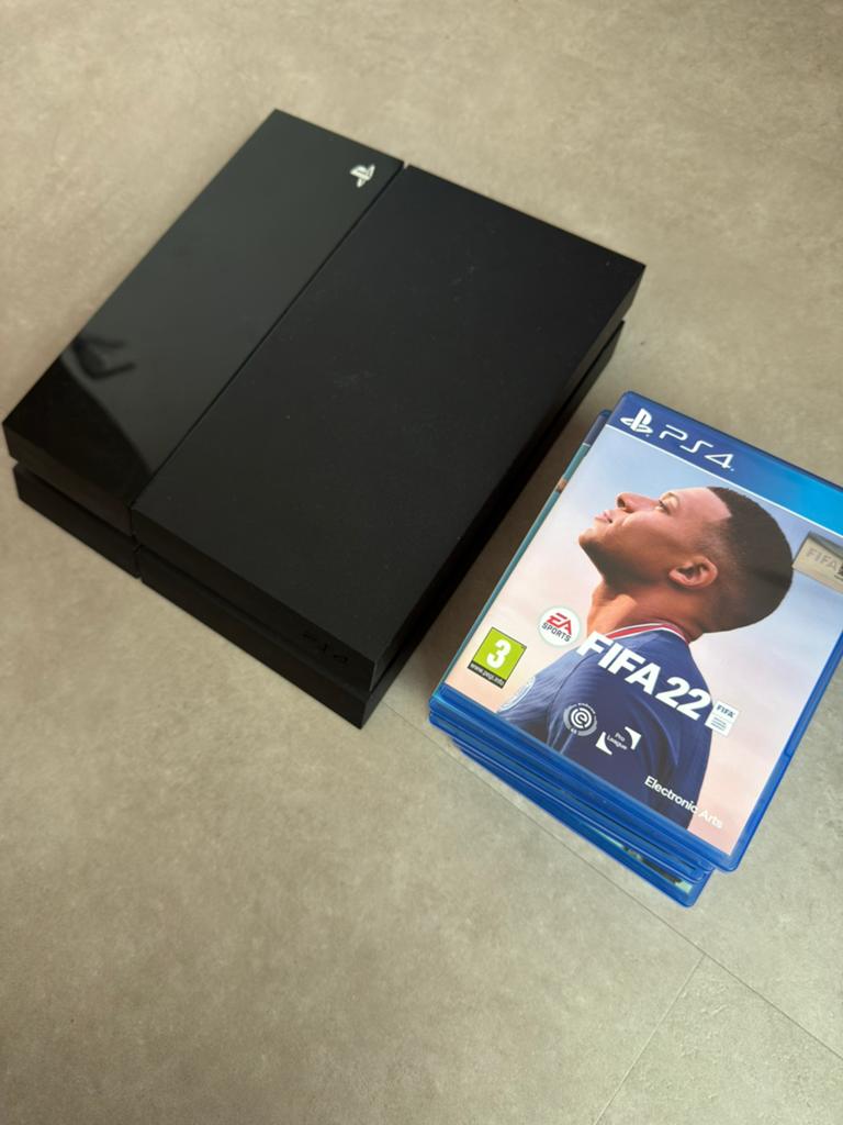 PS4 + Controller + Games voor een zacht prijsje, Spelcomputers en Games, Ophalen, Met 1 controller, Original, 500 GB