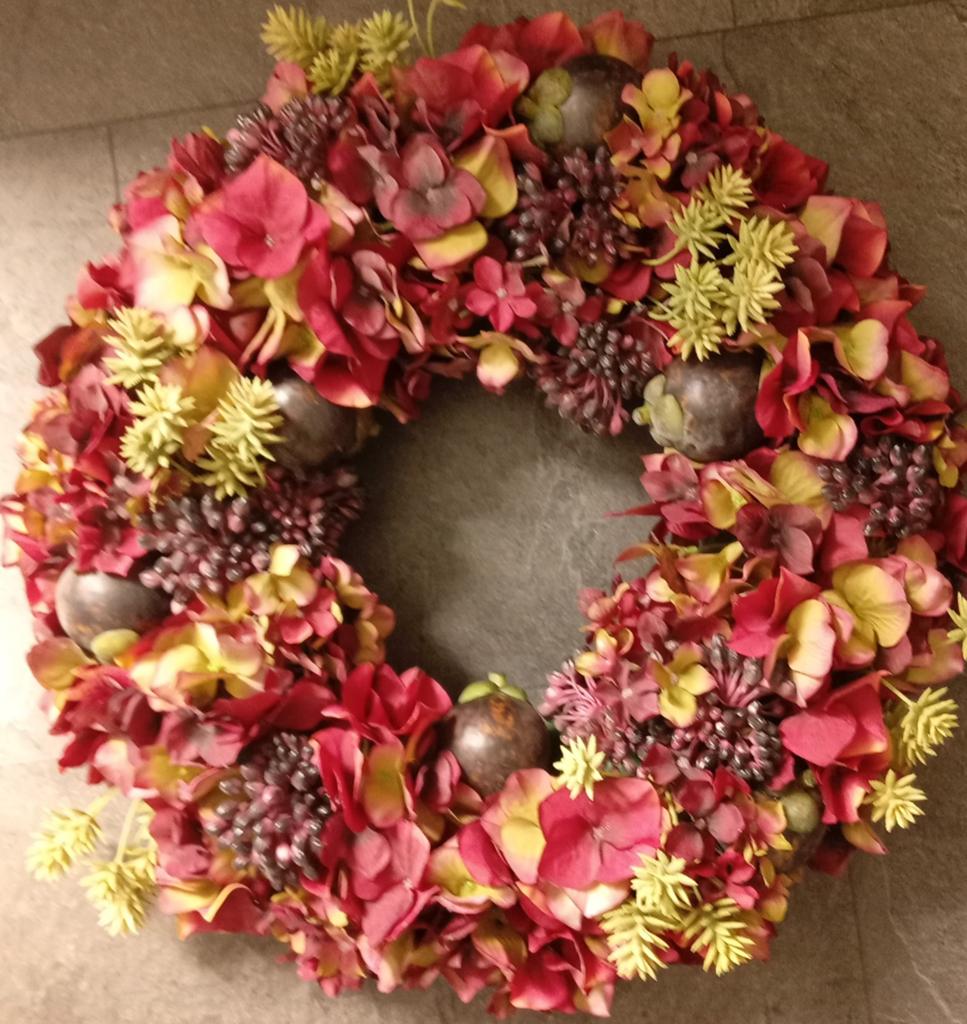 Kunstbloemen krans - 45cm doorsnee, Ophalen of Verzenden, Nieuw
