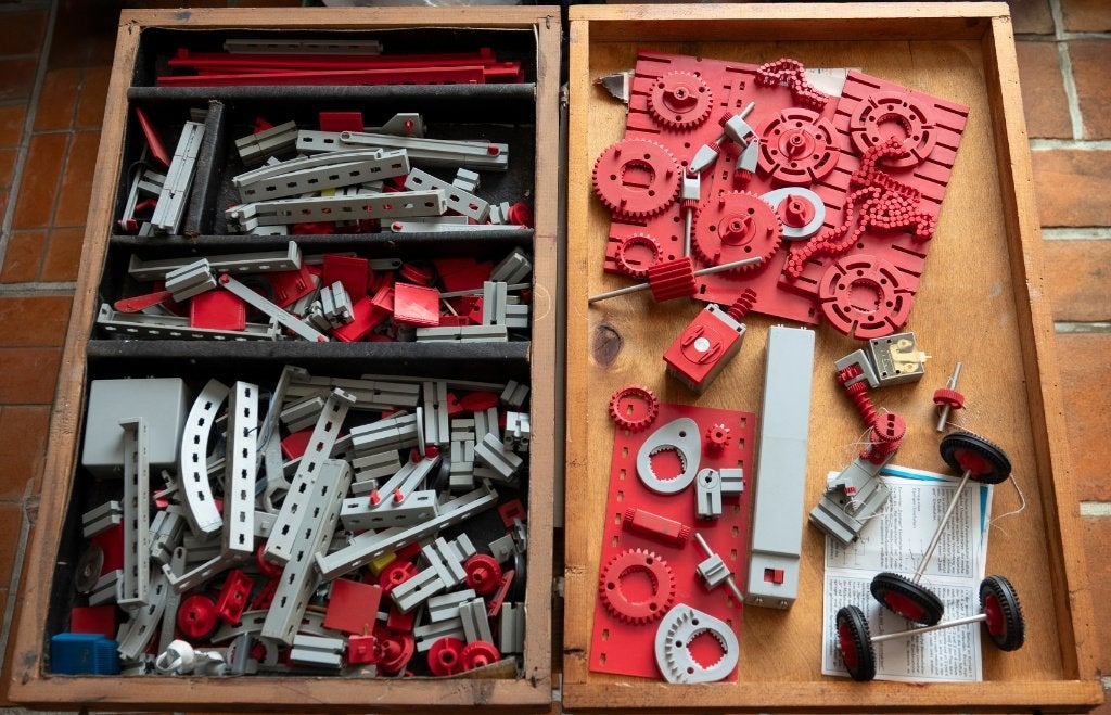 Fischer techniek -Doos met verschillende onderdelen, Ophalen of Verzenden, Gebruikt