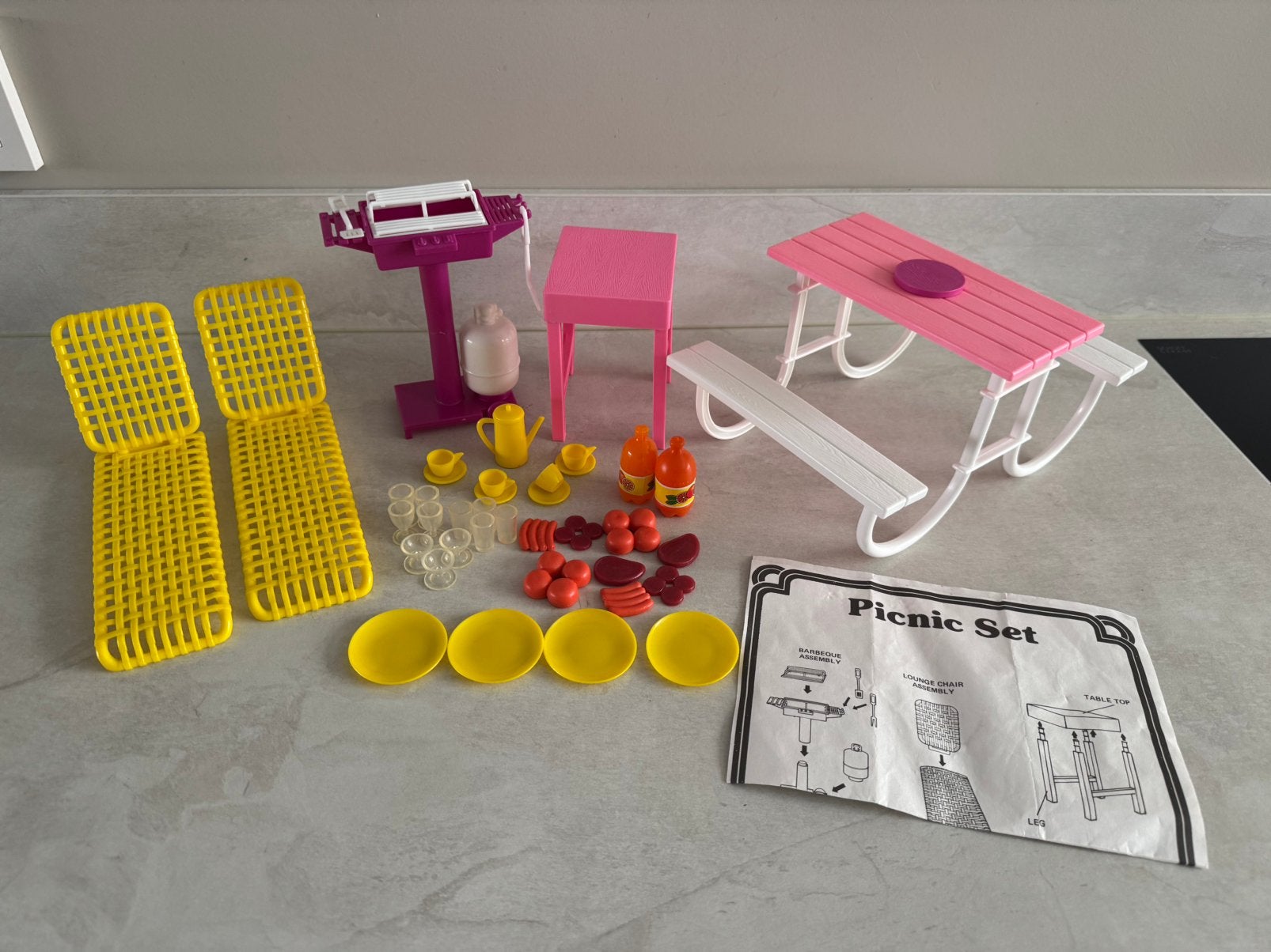 Barbie picnic set jaren 80, Verzamelen, Ophalen of Verzenden, Gebruikt, Accessoires