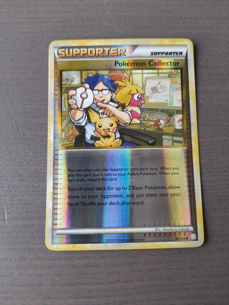 Heartgold & soulsilver 97/123 pokemon collector reverse, Ophalen of Verzenden, Gebruikt, Losse kaart, Foil