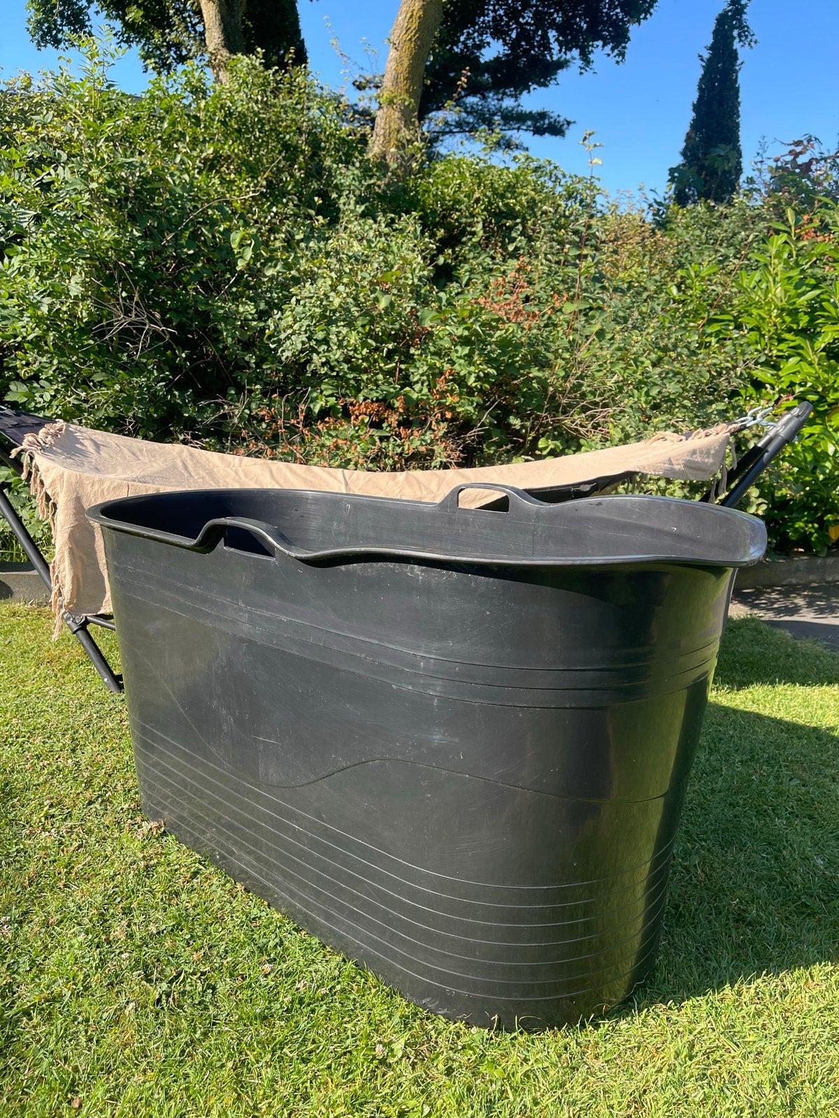 Zwart kunststof bad voor diverse doeleinden. Ijsbad, Tuin en Terras, Zwembaden, Ophalen, Gebruikt, Minder dan 80 cm, Overige typen
