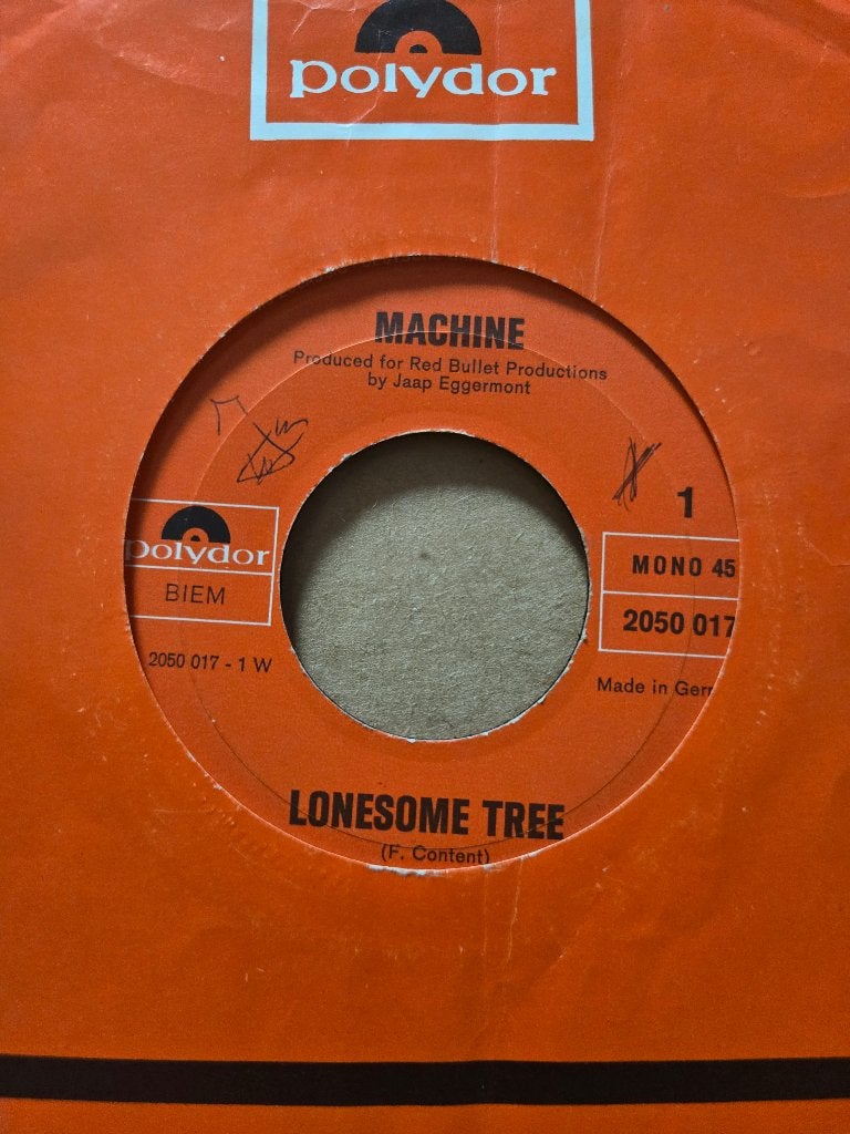Machine - Lonesome tree, 7 inch, Ophalen of Verzenden, Zo goed als nieuw, Beschermende buitenhoes