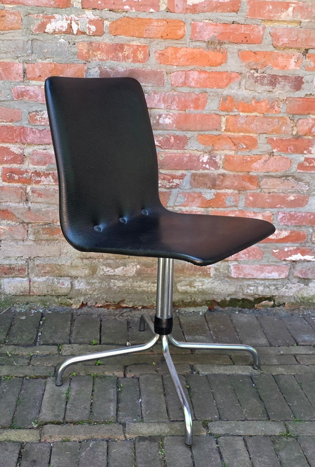 Vintage, design stoel. Brabantia. Jaren 60, Zwart, Ophalen of Verzenden, Brabantia, Eén
