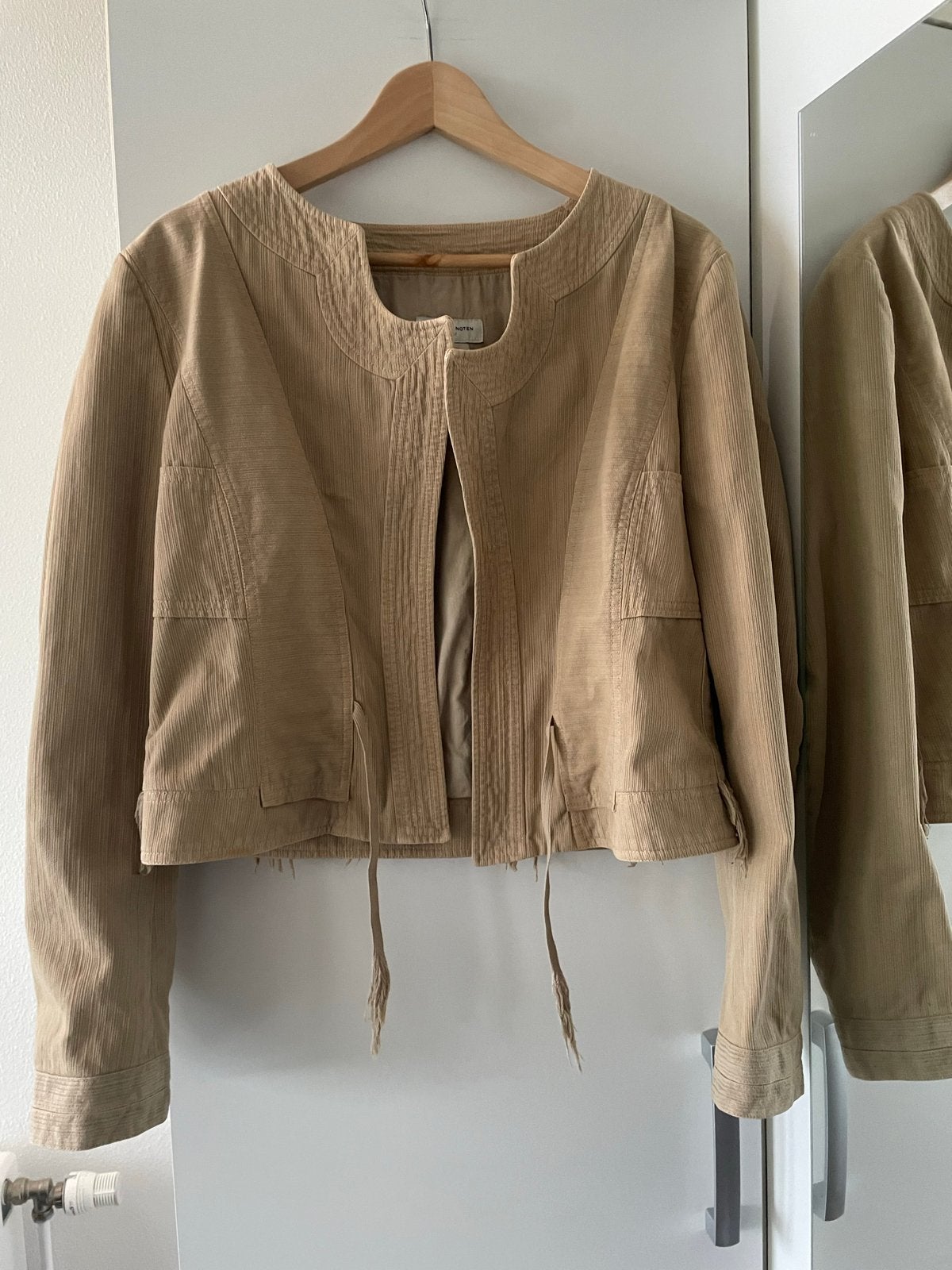 Dries Van Noten Colbert Maat 44 - Beige Katoen, Kleding | Dames, Verzenden, Beige, Maat 42/44 (L), Zo goed als nieuw