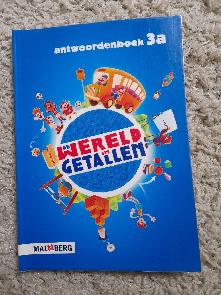 DE WERELD IN GETALLEN ANTWOORDENBOEK groep 3A, 3B, Ophalen of Verzenden, Gelezen, Overige niveaus