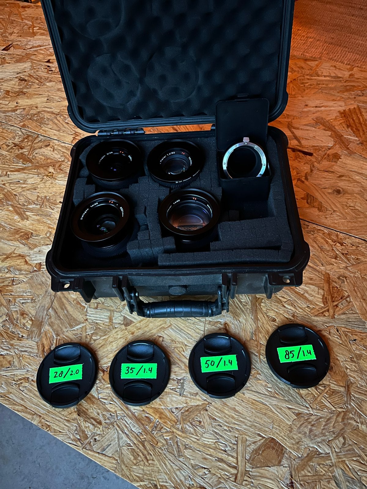 Contax Zeiss Distagon/Planar cine lens set (28, 35, 50, 85), Ophalen, Gebruikt, 50 mm, Canon EF