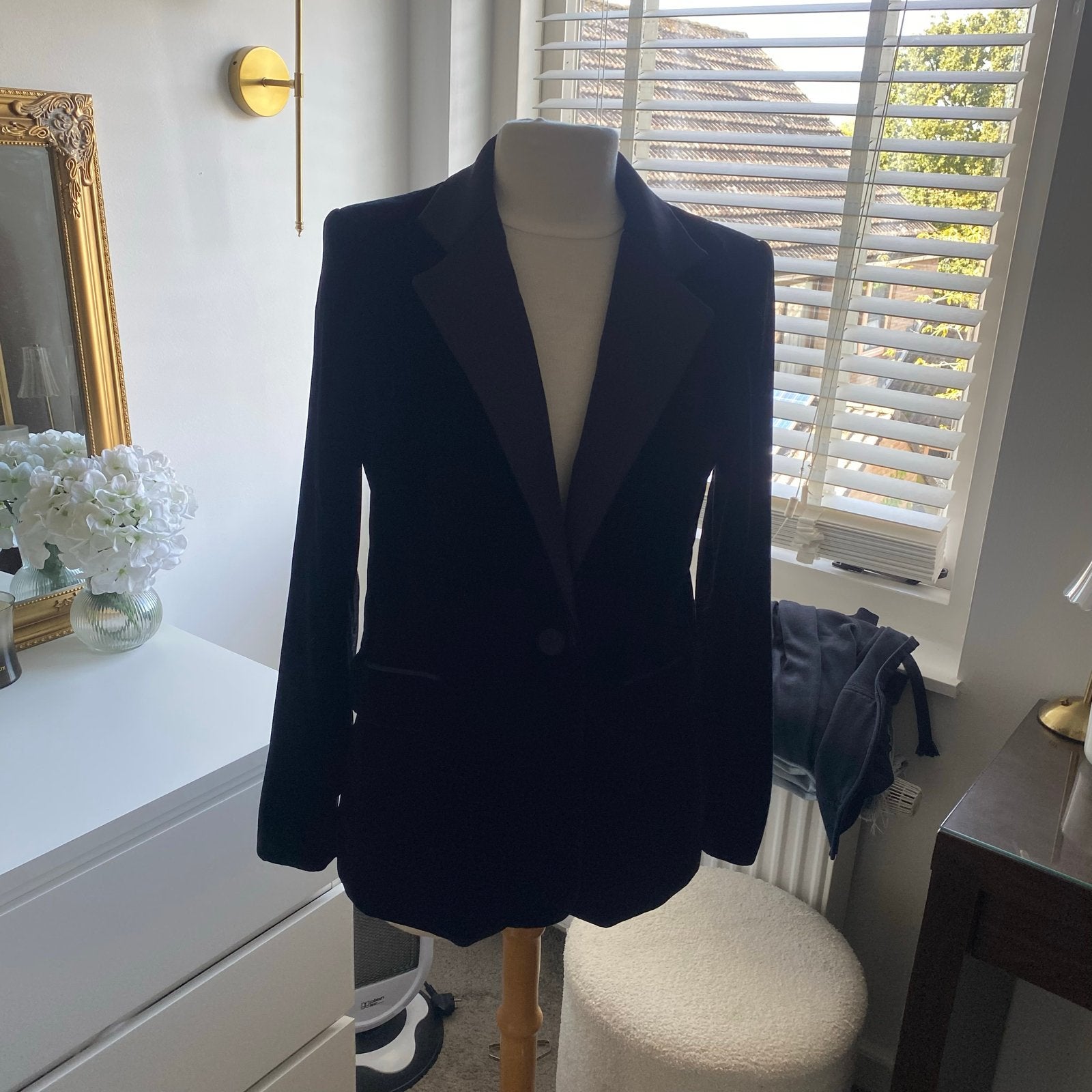 Mango fluwelen blazer zwart maat L, Zwart, Maat 42/44 (L), Ophalen of Verzenden, Zo goed als nieuw