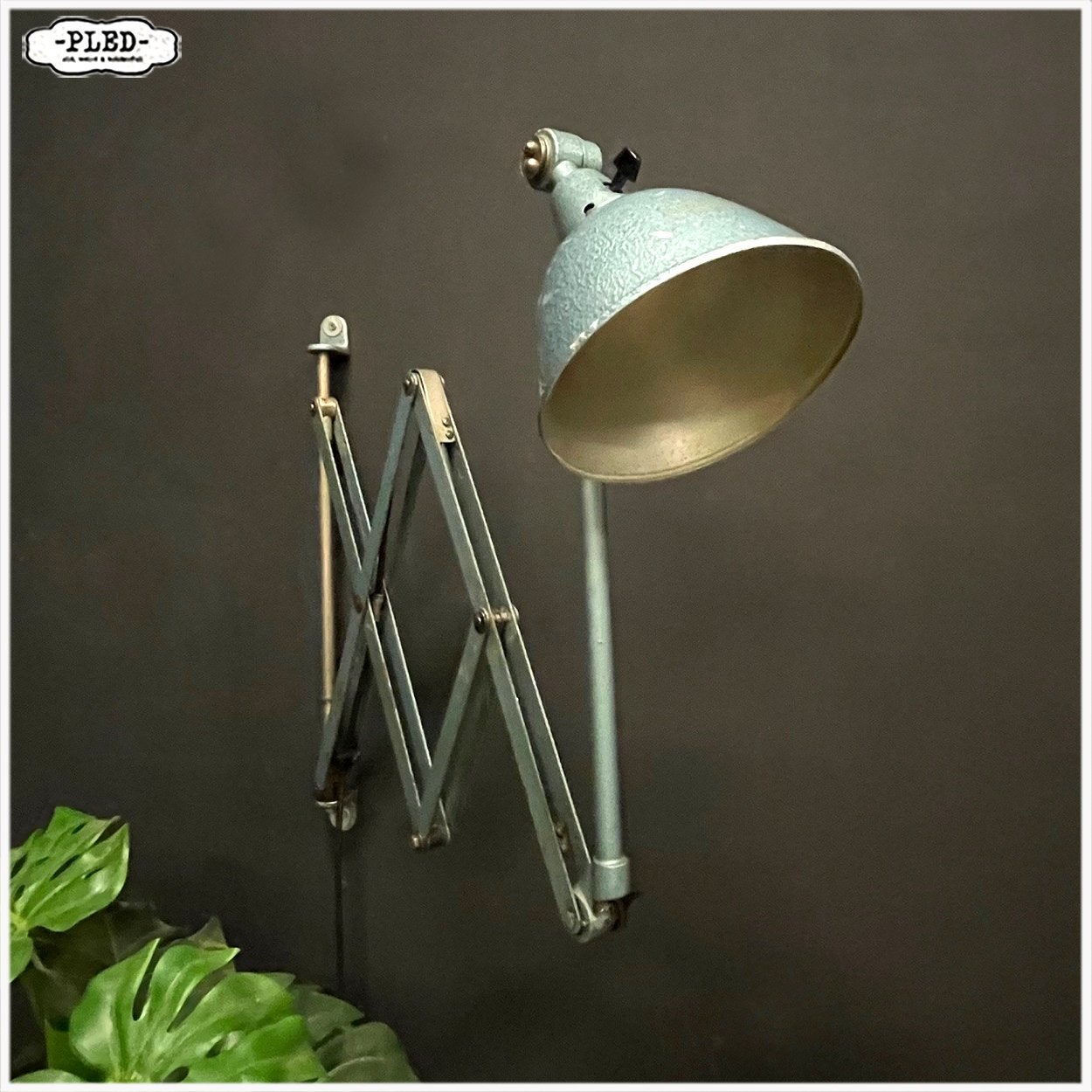 Midgard schaarlamp Model 1000-I, Curt Fischer Wandlamp Lamp, Ophalen, Met schakelaar, E27 (groot), Midgard Model 1000-I, Curt Fischer