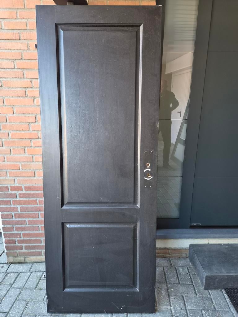 Zwarte binnendeur zonder glas te koop, Doe-het-zelf en Verbouw, Deuren en Horren, Ophalen, Gebruikt, Binnendeur, Glas