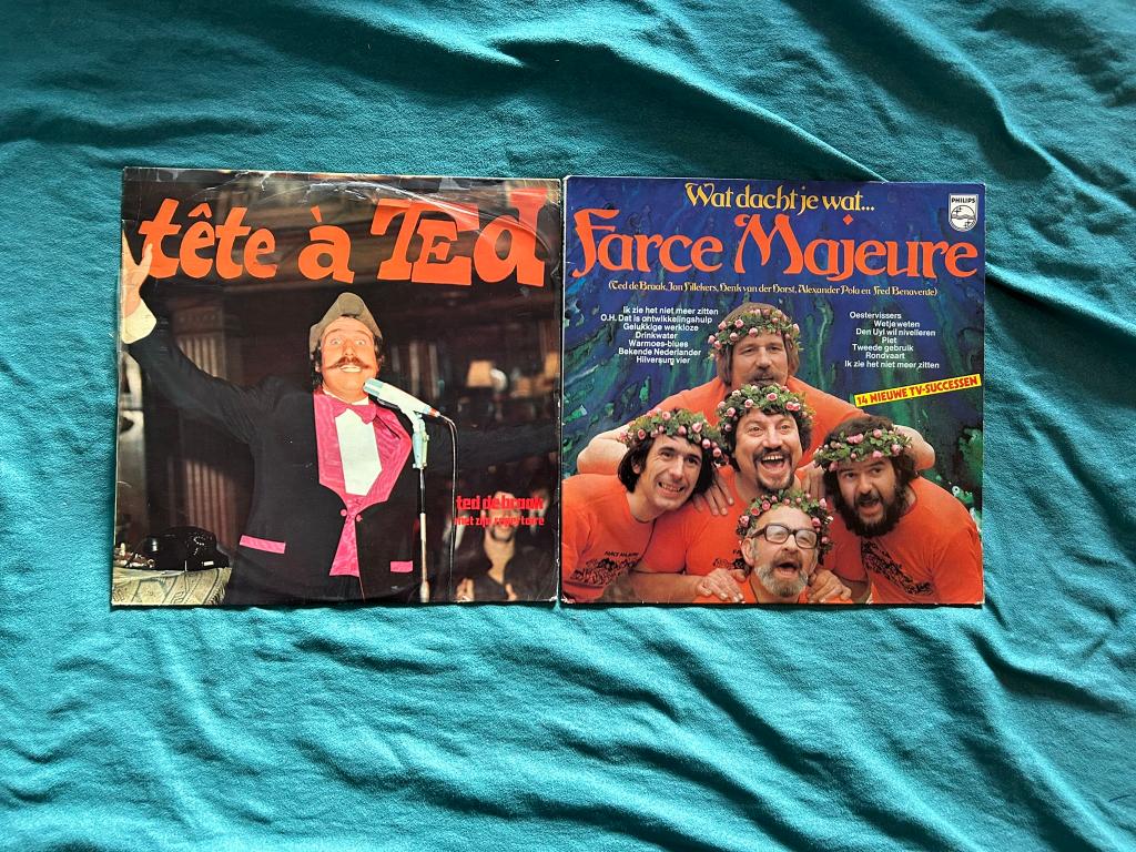2 LP's Ted te Braak (ook per stuk te koop), Cd's en Dvd's, Vinyl | Verzamelalbums, Ophalen of Verzenden, Gebruikt, 12 inch, Humor en Cabaret