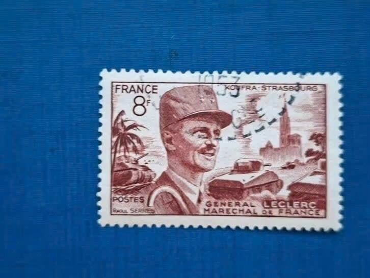 Postzegel Frankrijk 1948 zegel Generaal Leclerc 02-08, Ophalen of Verzenden, Gestempeld