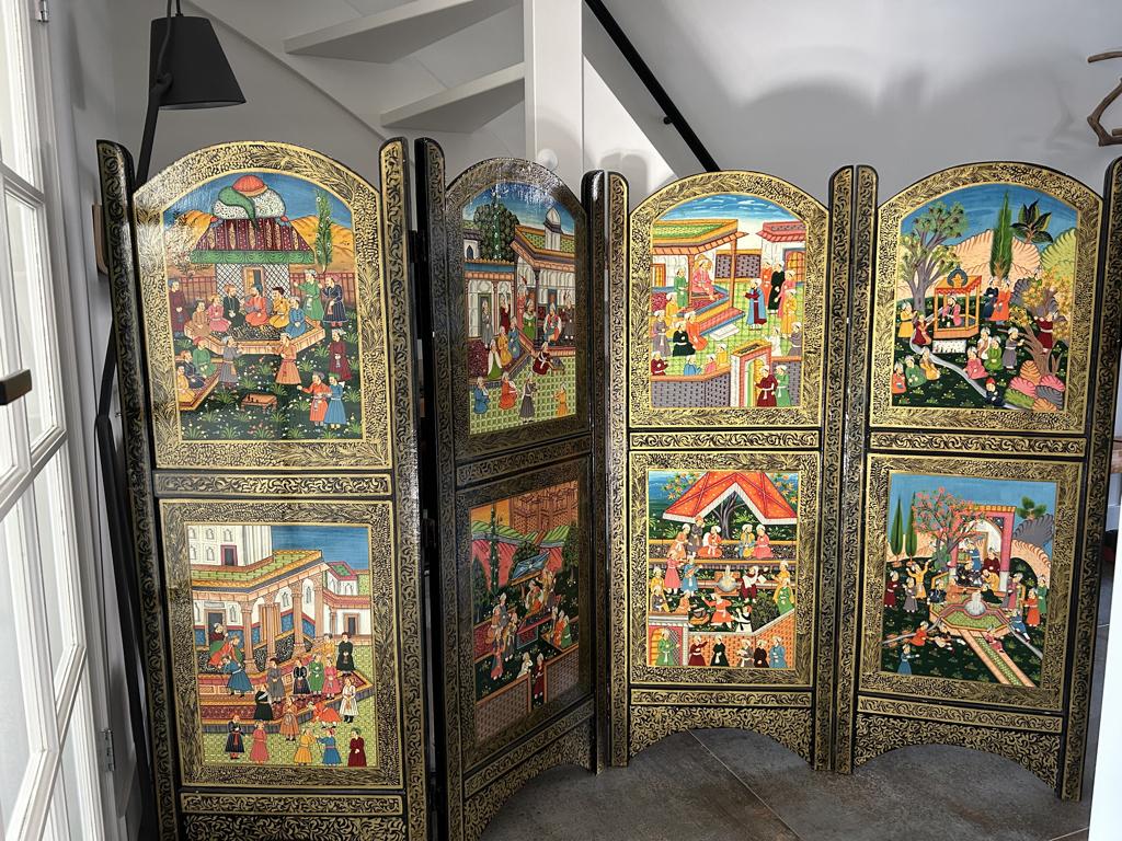 Handgeschilderd kamerscherm (208x137 cm), Ophalen, Zo goed als nieuw