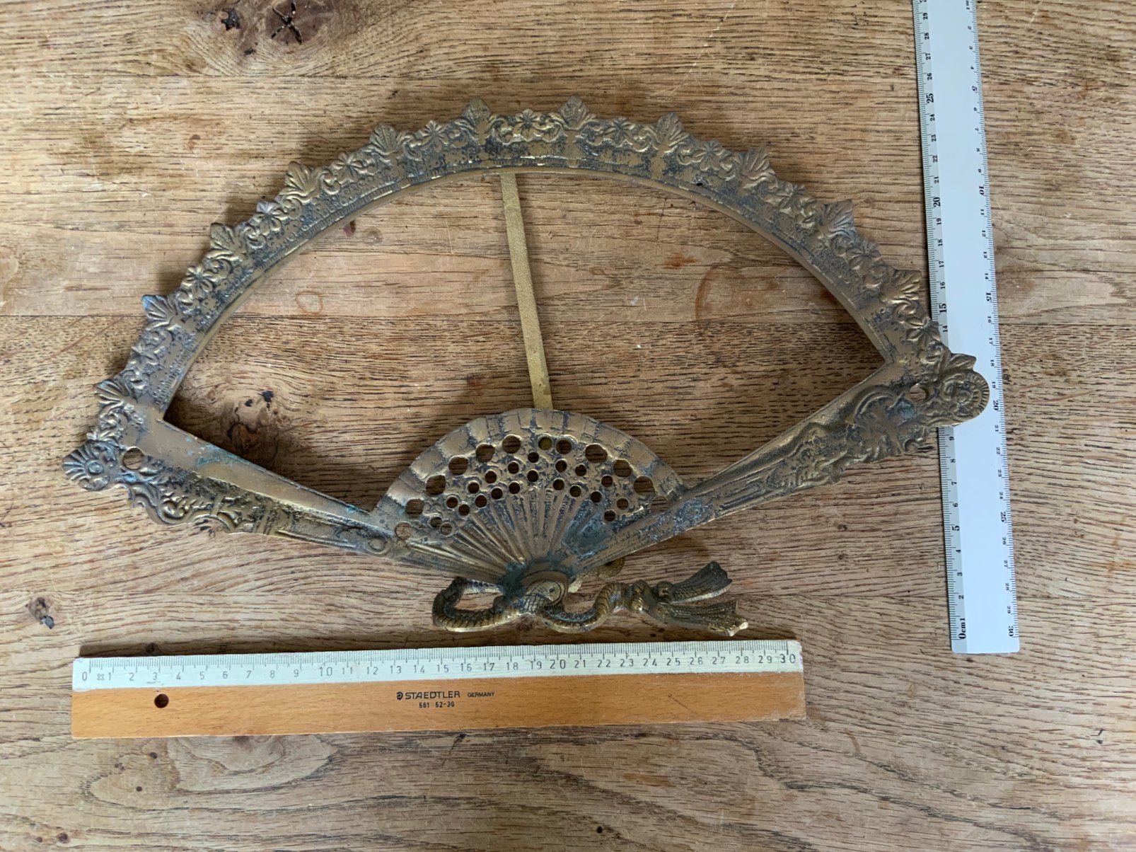Antieke Chinese Bronzen Koperen Waaierspiegel Waaier Spiegel, Ophalen of Verzenden