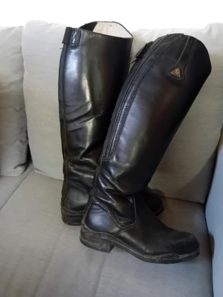 Mountain horse leren rijlaarzen met rits maat 39, Dieren en Toebehoren, Paardrijkleding, Ophalen, Gebruikt, Dressuur, Schoeisel