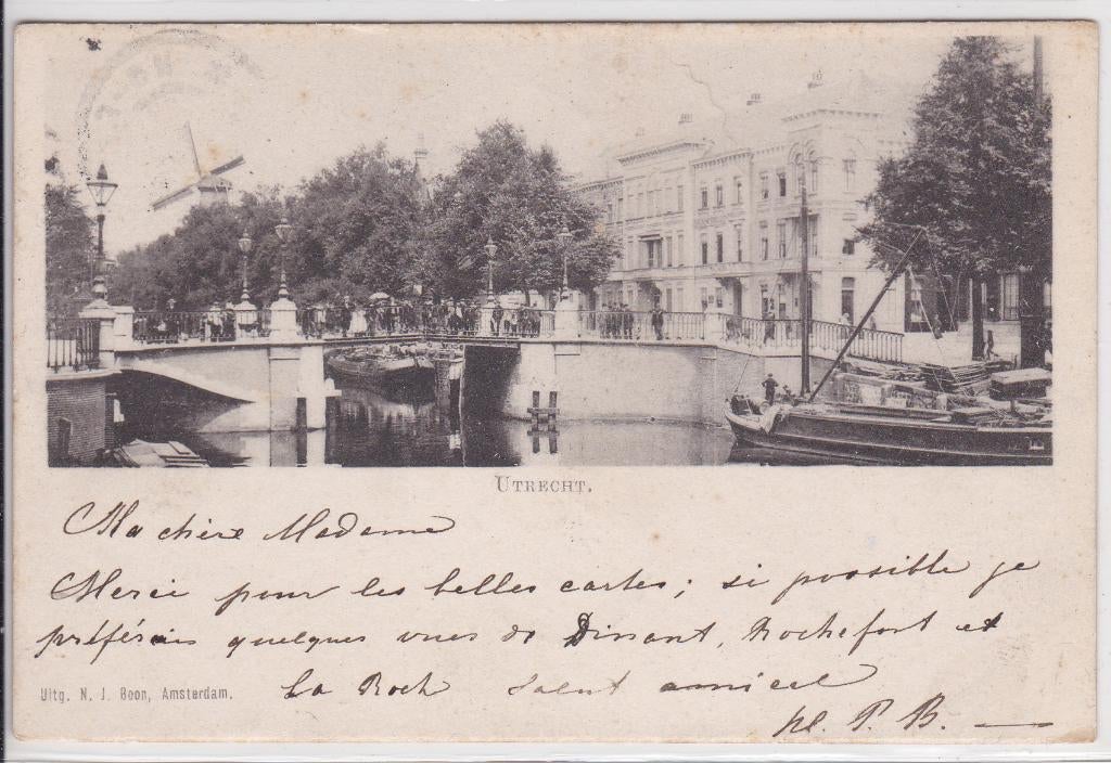Utrecht Willemsbrug - Molen de Meiboom - 1900, Verzenden, Voor 1920, Gelopen, Utrecht
