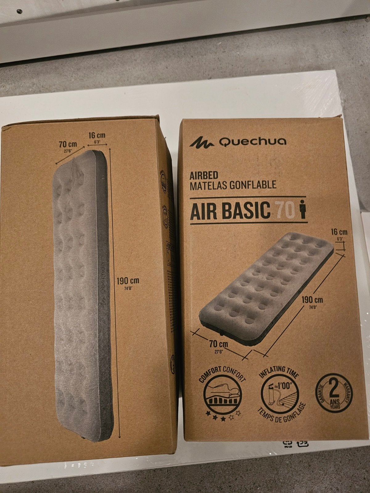 NEW! Quechua Air Basic 70 1-persoons luchtbed, Ophalen, Nieuw, 1-persoons