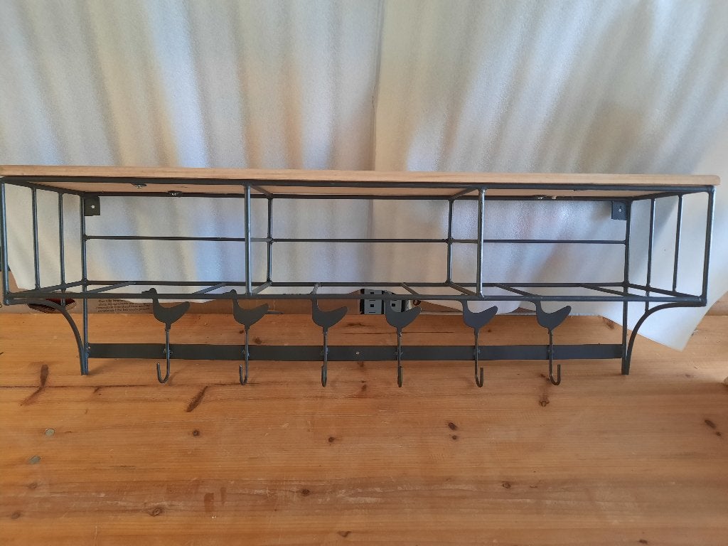 Leuke kapstok met hoedenplank en vogel jassenhaak, Gebruikt, -, -, Minder dan 100 cm