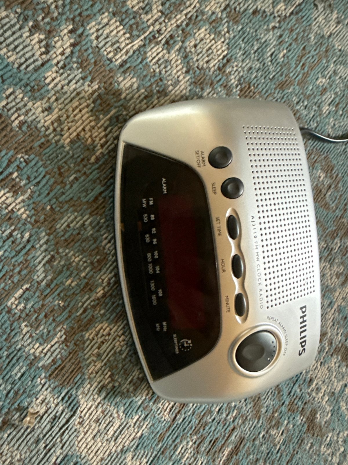 Philips AJ3110 FM MW Wekkerradio, Ophalen of Verzenden, Gebruikt, Radio