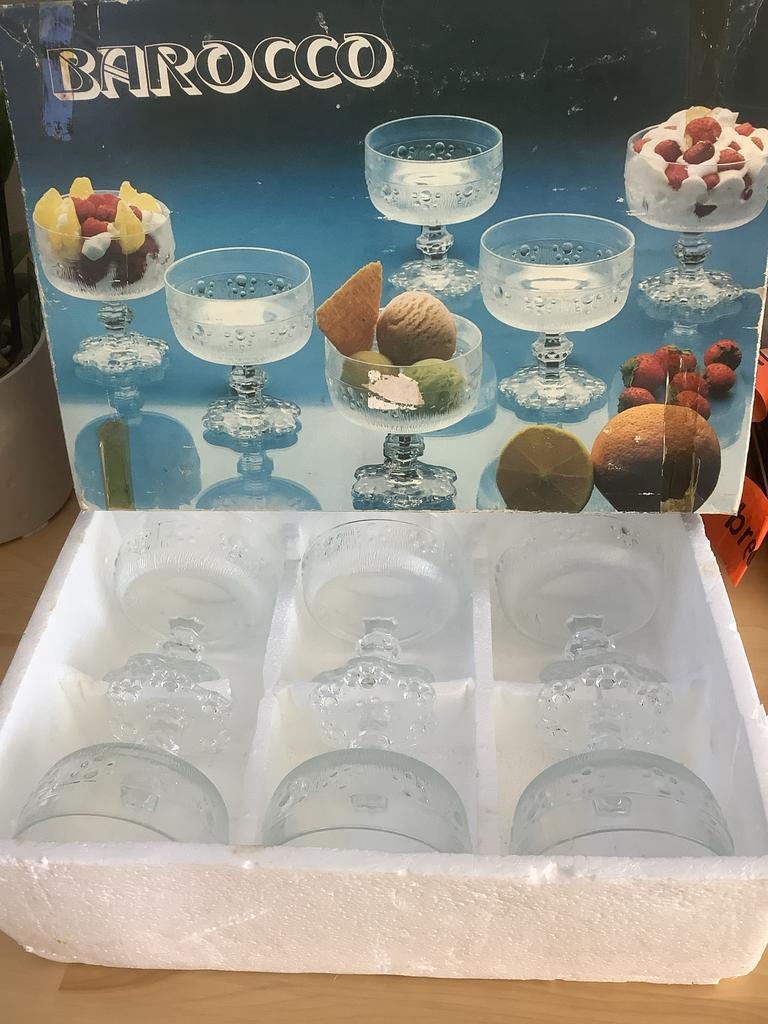 Barocco Dessert Coupes - Set van 6, Huis en Inrichting, Glas of Glazen, Nieuw, Ophalen of Verzenden, Glas