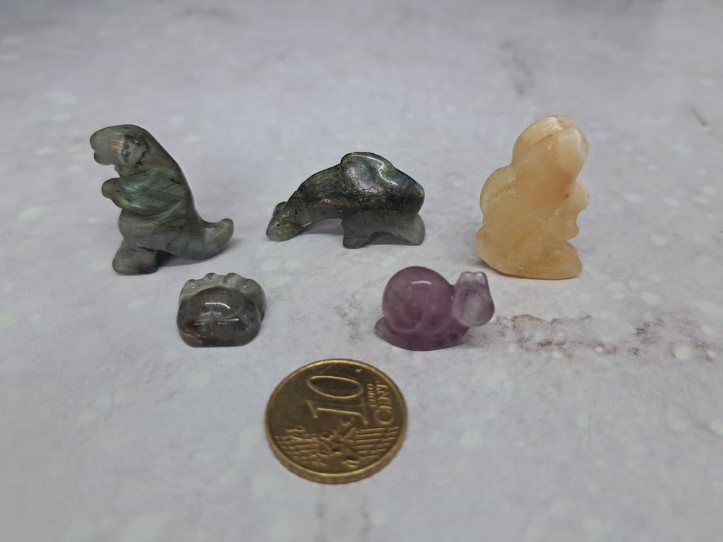 Diverse mini carvings, Ophalen of Verzenden, Mineraal