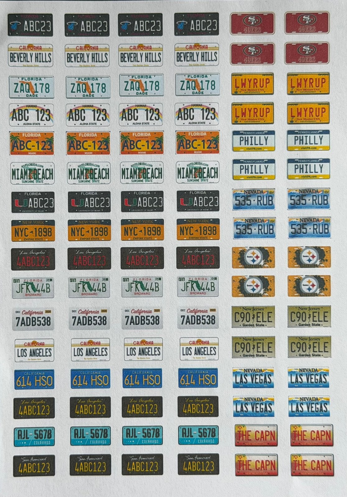 Water slide decals for 1/24 & 1/18 scale models., Ophalen of Verzenden