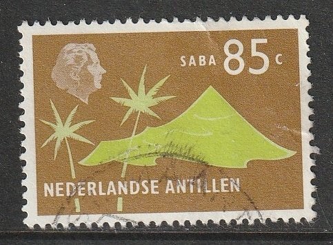Antillen 1973 465 Saba 85c, Gest, Ophalen of Verzenden, Gestempeld
