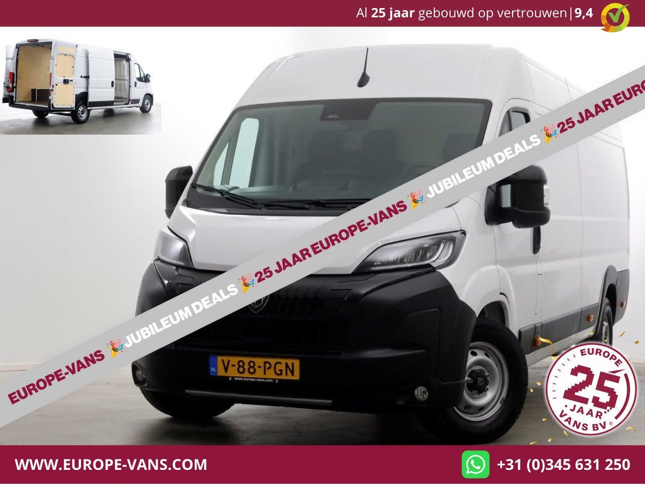 Peugeot Boxer 2.2 BlueHDi 180pk Automaat L4H2 LED/ACC/Navi/C, Auto's, Bestelauto's, Gebruikt, Euro 6, 4 cilinders, 179 pk