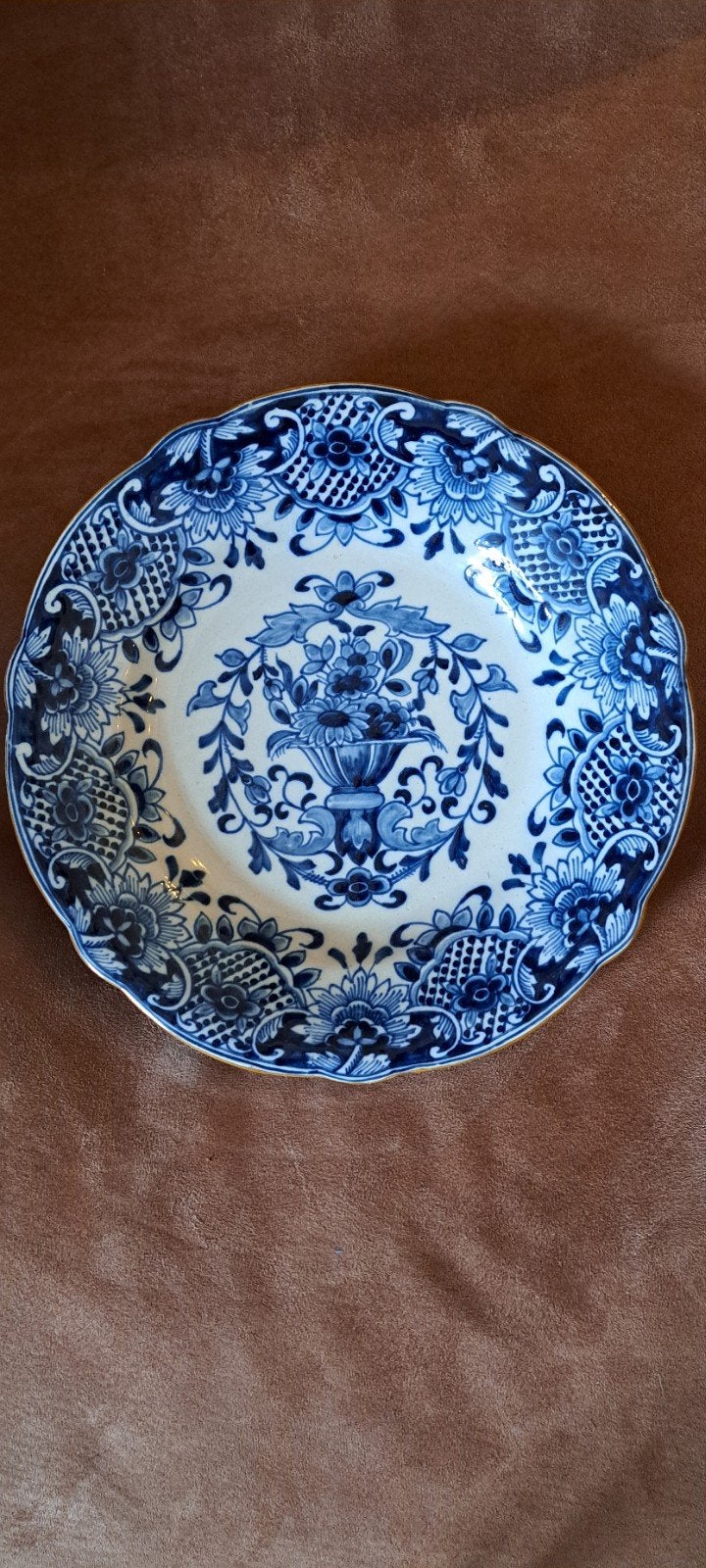 Prachtig Makkum Aardewerk Wandbord - Blauw Delfts Decor, Ophalen of Verzenden