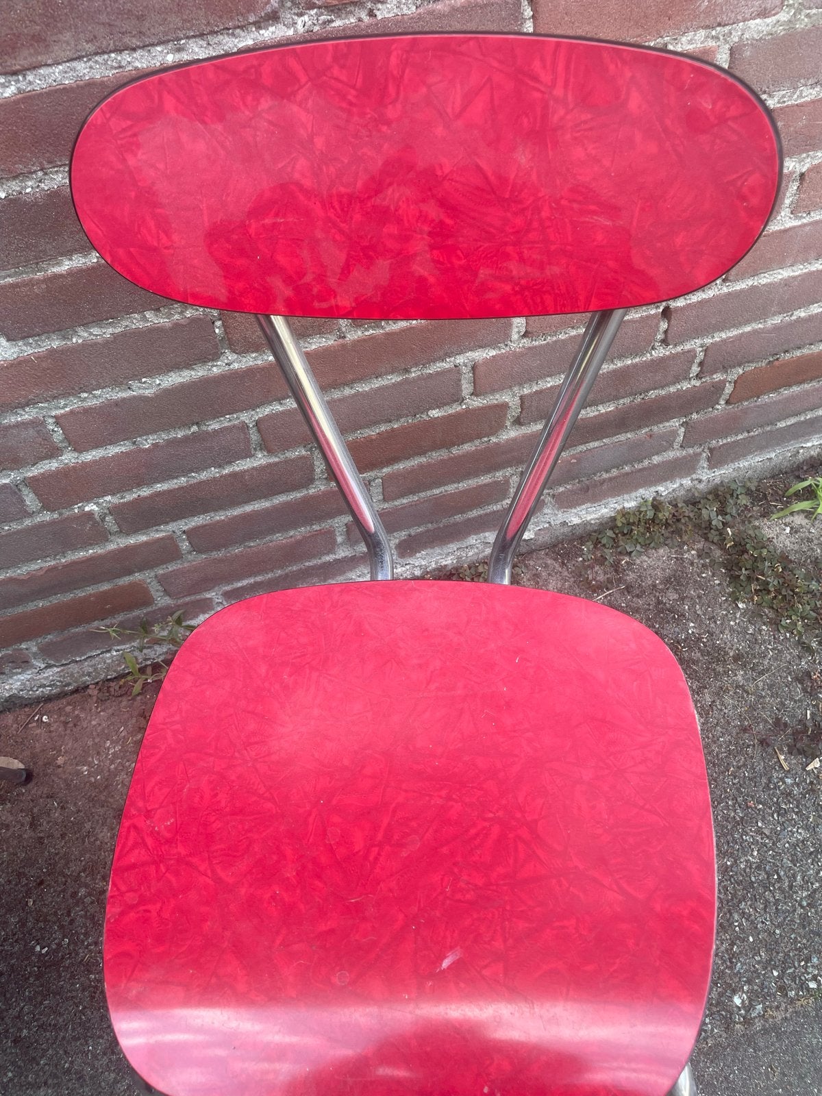 Vintage rode stoelen (2 stuks), Antiek en Kunst, Ophalen