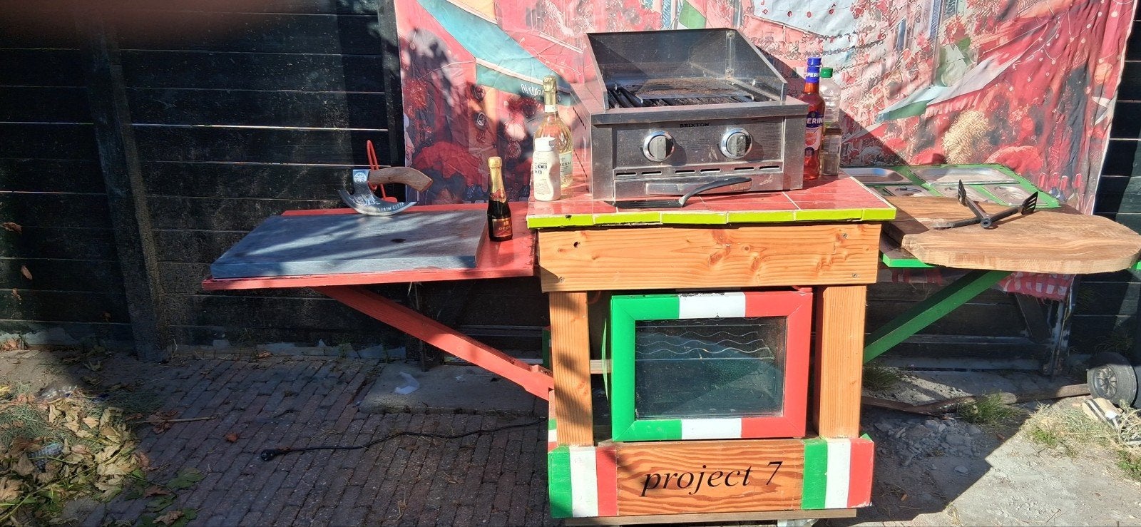 Buitenkeuken met BBQ en werkbladen, Tuin en Terras, Gasbarbecues, Ophalen of Verzenden, Gebruikt, Brixton (BBQ)