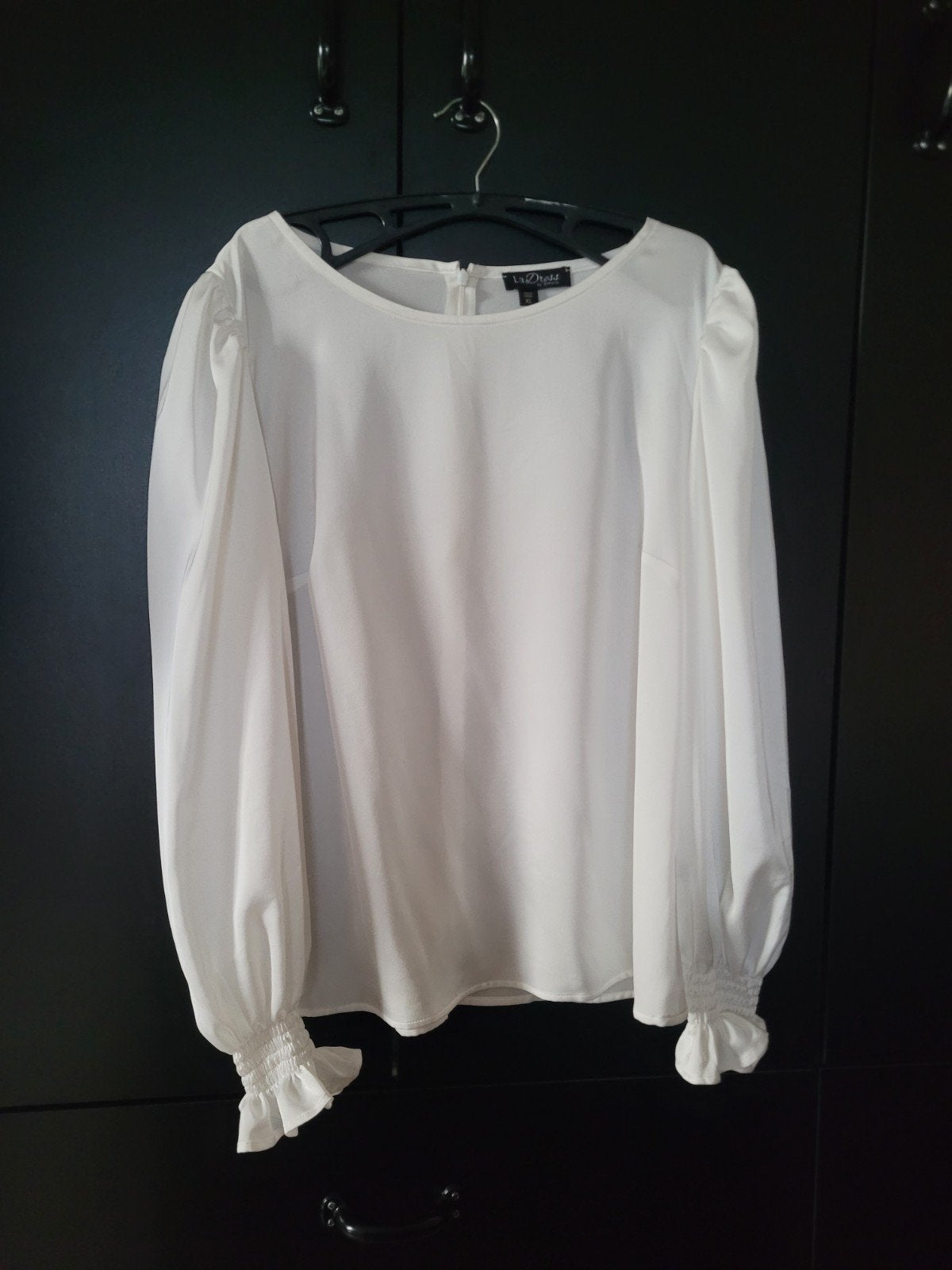 Mooi blousje blouse ladress crop mouwtjes la dress l xl, Overige kleuren, Verzenden, Maat 42/44 (L), Zo goed als nieuw