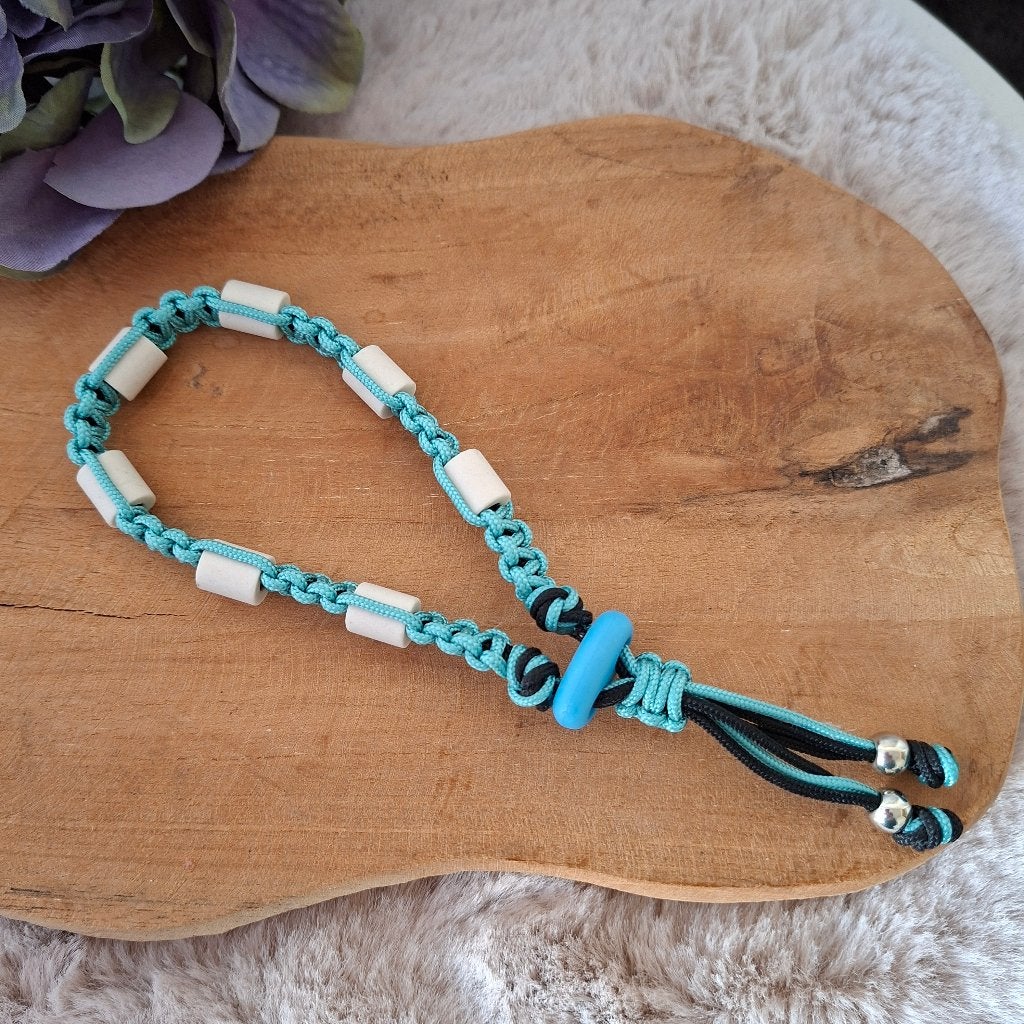 Natuurlijke anti-tekenband turquoise 22cm, Overige merken, Nieuw, Ophalen of Verzenden, By DaisS