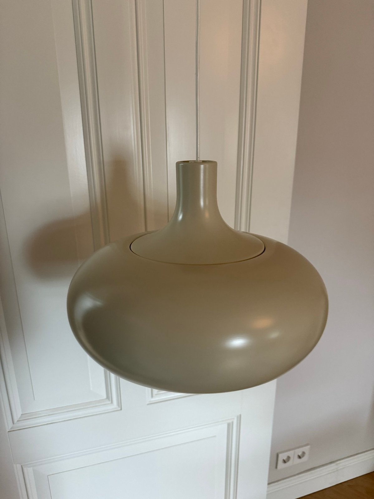 2x IKEA VÄXJÖ hanglampen, beige, 38 cm, Ophalen, Zo goed als nieuw, Metaal, E27 (groot)