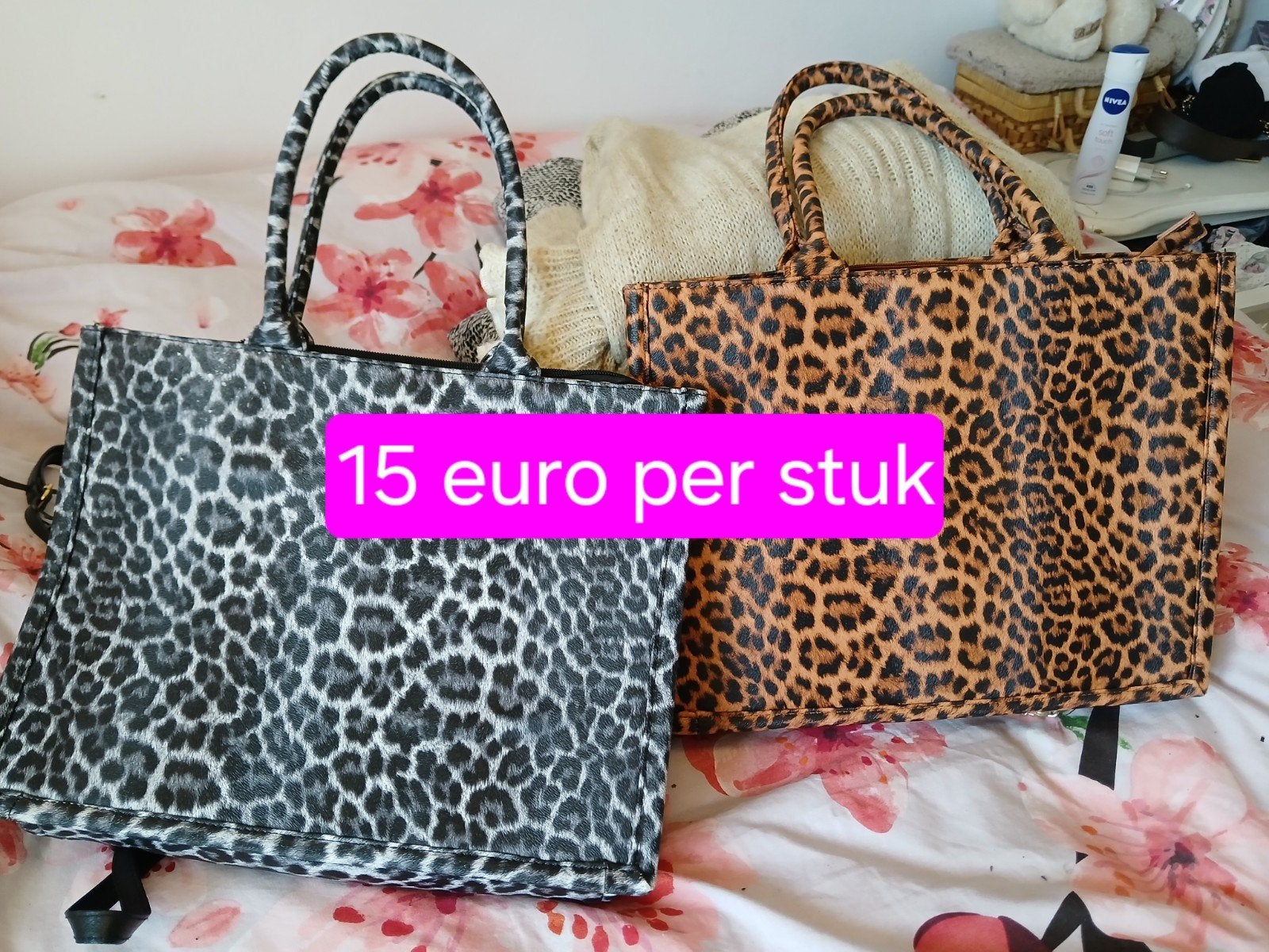 mooie zebra en panter print handtassen, Ophalen of Verzenden, Zo goed als nieuw, Handtas