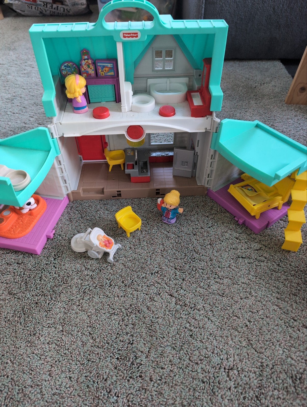 Fisher-Price Interactief Meeneem Huis met Geluid, Ophalen, Gebruikt, Speelset, Met geluid