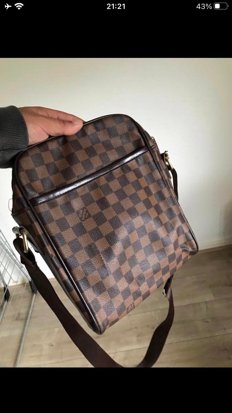 Louis vuitton schoudertas geen gucci prada zara bag bruin, Ophalen of Verzenden, Zo goed als nieuw