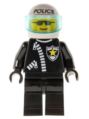 LEGO City cop010 Police - Zipper with Sheriff Star, White, Lego, Ophalen of Verzenden, Minifiguur, City