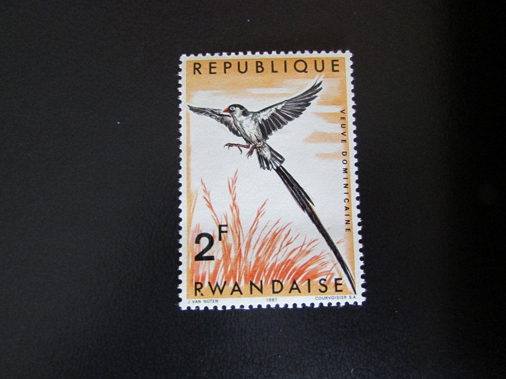 Postzegel Vogel: Dominicaanse Weduwe uit Rwanda, Ophalen of Verzenden, Postfris, Dier of Natuur