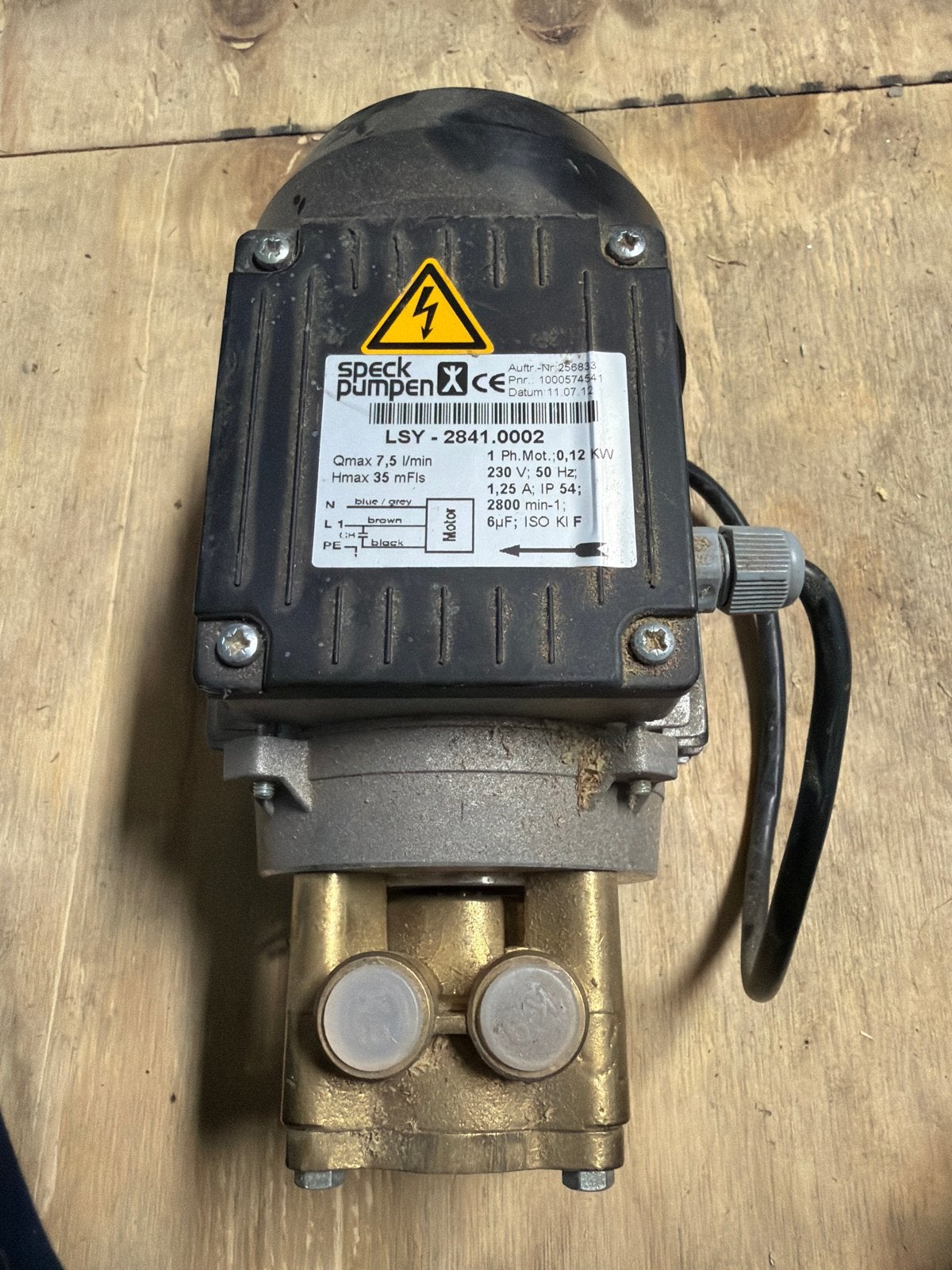 Speck Pumpen LSY-2841.0002 Pomp - 0,12 kW, Ophalen of Verzenden