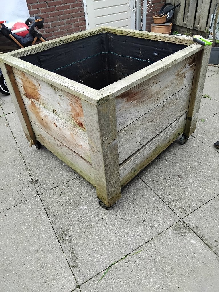 Houten boombak, Ophalen, Gebruikt, Rechthoekig, Hout